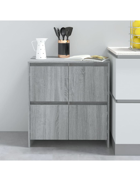Credenze 2 pz Grigio Sonoma 70x41x75 cm in Truciolato