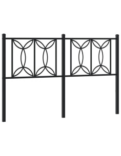 Testiera in Metallo Nero 140 cm