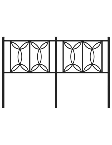 Testiera in Metallo Nero 140 cm