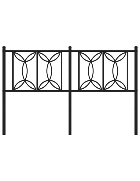 Testiera in Metallo Nero 140 cm