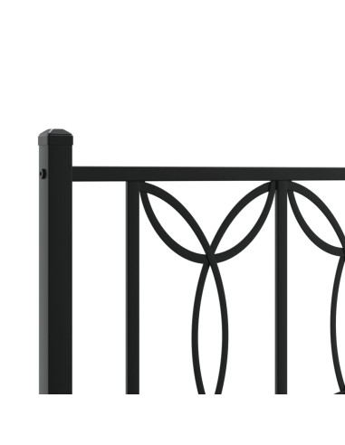 Testiera in Metallo Nero 140 cm