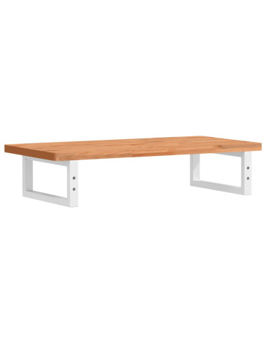 Ripiano a Parete per Lavabo in Acciaio e Massello di Faggio