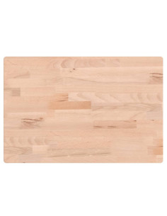 Piano Tavolo 60x40x1,5cm Rettangolare Legno Massello Faggio