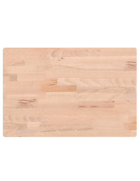 Piano Tavolo 60x40x1,5cm Rettangolare Legno Massello Faggio