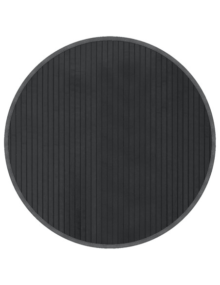 Tappeto Rotondo Grigio 60 cm in Bambù