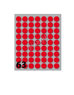 CF25X630 ETICHETTE DIAM 14 ROSSO