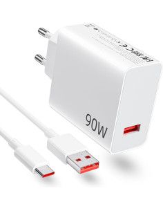 CARICABATTERIA DA RETE 90W XIAOMI BHR07ZBEU USB + CAVO TYPE-C