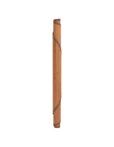 Tappeto Rotondo Marrone 60 cm in Bambù