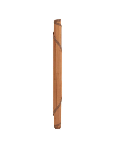 Tappeto Rotondo Marrone 60 cm in Bambù