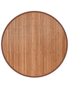 Tappeto Rotondo Naturale 80 cm in Bambù