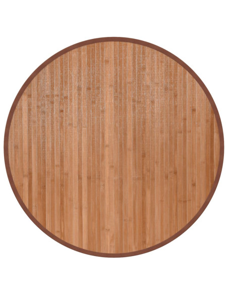 Tappeto Rotondo Naturale 80 cm in Bambù