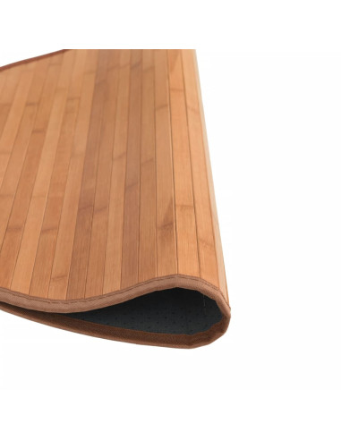 Tappeto Rotondo Naturale 80 cm in Bambù