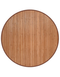 Tappeto Rotondo Naturale 100 cm in Bambù