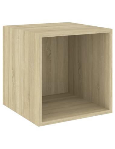 Set Porta TV 3 pz Rovere Sonoma in Truciolato