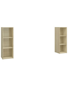 Mobili TV 2 pz Rovere Sonoma 107x35x37 cm in Truciolato