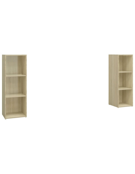 Mobili TV 2 pz Rovere Sonoma 107x35x37 cm in Truciolato