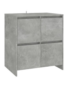 Credenze 2 pz Grigio Cemento in Legno Multistrato 2