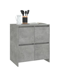 Credenze 2 pz Grigio Cemento 70x41x75 cm in Truciolato