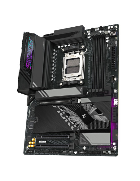 GIGABYTE X870E AORUS ELITE WIFI7 Scheda Madre - Supporta CPU AMD Ryzen 9000, 16+2+2 fasi VRM digitali, fino a 8000Hz DDR5 (OC), 