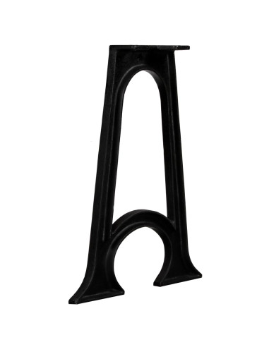 Gambe per Tavolo da Pranzo 2pz Base ad Arco Forma di A in Ghisa
