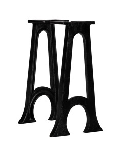 Gambe per Panca 2 pz con Base ad Arco a Forma di A in Ghisa
