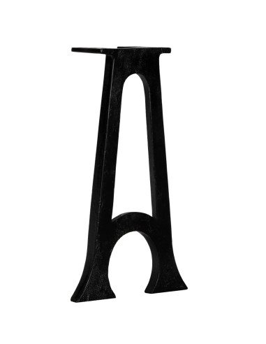 Gambe per Panca 2 pz con Base ad Arco a Forma di A in Ghisa