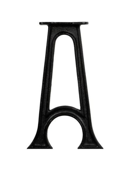 Gambe per Panca 2 pz con Base ad Arco a Forma di A in Ghisa
