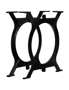 Gambe per Tavolo da Pranzo 2 pz a Forma di O in Ghisa