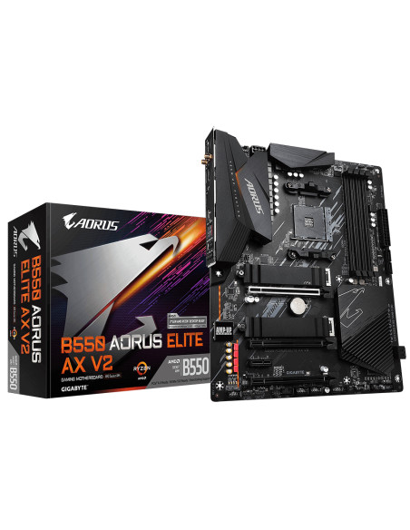 GIGABYTE B550 AORUS ELITE AX V2 Scheda madre - CPU AMD Ryzen 5000, VRM a 12+2 fasi, fino a 4733 MHz DDR4, 1xPCIe 4.0 + 1xPCIe 3.