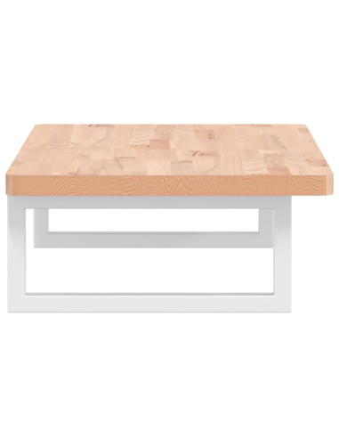 Ripiano a Parete per Lavabo in Acciaio e Massello di Faggio