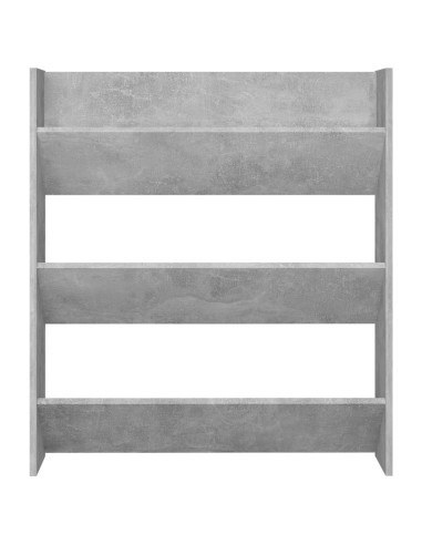 Scarpiere Muro 2pz Grigio Cemento 80x18x90cm Legno Multistrato