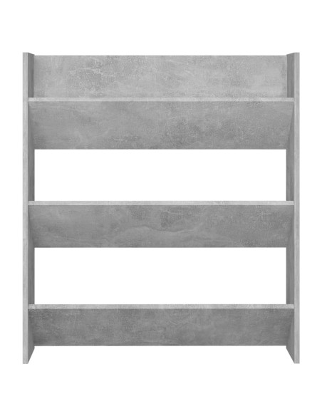 Scarpiere Muro 2pz Grigio Cemento 80x18x90cm Legno Multistrato