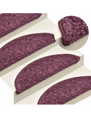 Tappetini per Scale 30 pz Viola Scuro 65x21x4 cm