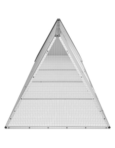 Gabbia per Conigli Antracite 504,5x80,5x71 cm Acciaio Zincato