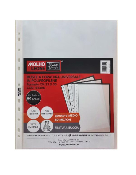 CF50BUSTE FOR.UNIV.22X30 BUCC 60MIC