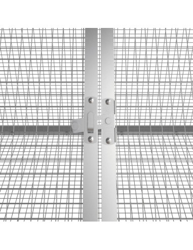 Gabbia per Conigli Antracite 302,5x80,5x71 cm Acciaio Zincato