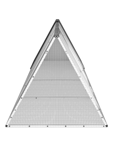Gabbia per Conigli Antracite 403,5x80,5x71 cm Acciaio Zincato