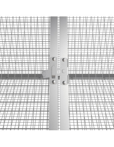 Gabbia per Conigli Antracite 403,5x80,5x71 cm Acciaio Zincato