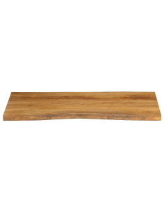 Piano Tavolo 100x60x3,8 cm Bordi Vivi in Legno Massello Mango 2