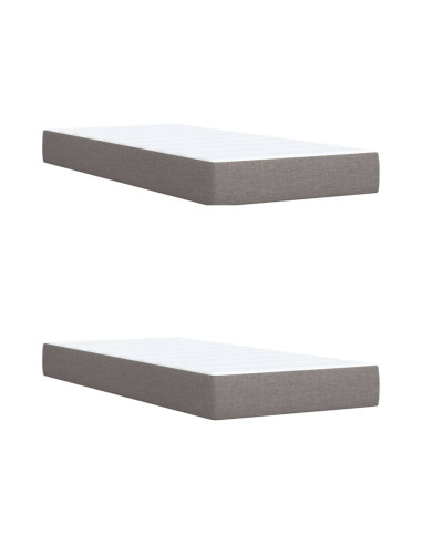 Giroletto a Molle con Materasso Tortora 200x200 cm in Tessuto