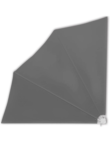 Tenda Laterale per Balcone Pieghevole Grigia 140x140 cm