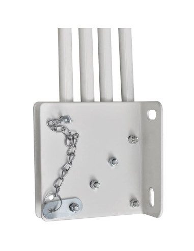 Tenda Laterale per Balcone Pieghevole Grigia 140x140 cm