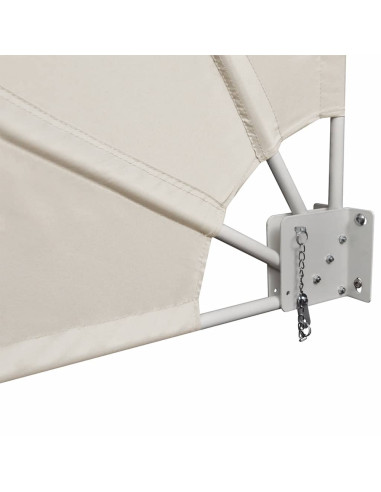 Tenda Laterale per Balcone Pieghevole Crema 210x210 cm