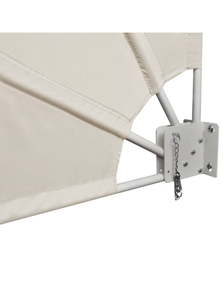 Tenda Laterale per Balcone Pieghevole Crema 140x140 cm