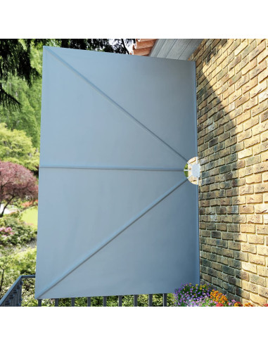 Tenda Laterale per Terrazza Pieghevole Grigio 300x200 cm