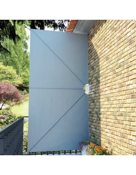Tenda Laterale per Terrazza Pieghevole Grigio 400x200 cm