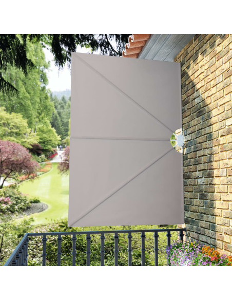 Tenda Laterale per Terrazza Pieghevole Crema 240x160 cm
