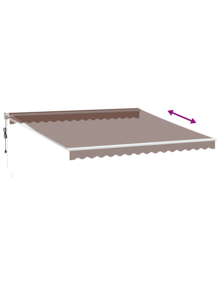 Tenda da Sole Retrattile Automatica 400x300 cm Marrone