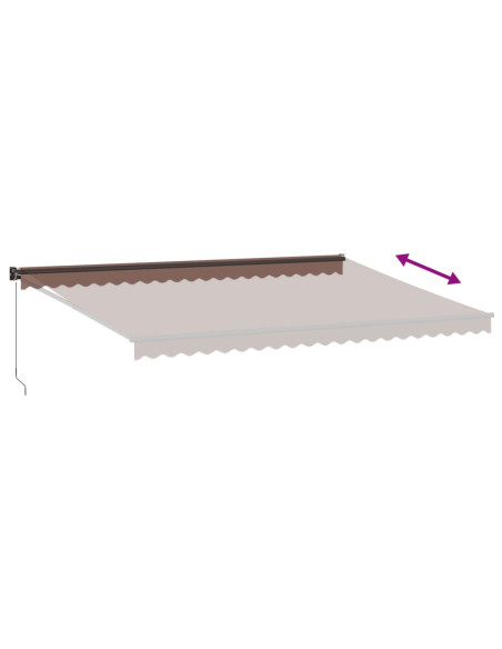 Tenda Sole Retrattile Manuale 500x300 cm Marrone