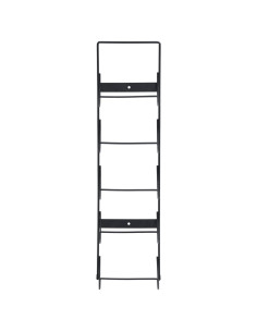 Portavini da Parete per 5 Bottiglie Nero in Ferro 2